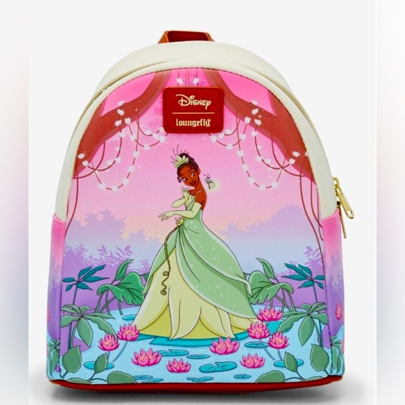 Loungefly Handbags - Loungefly Tiana Bayou Sunset Mini Backpack NWT